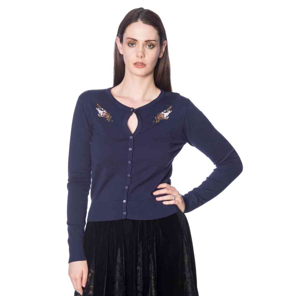 Banned - PRIESTESS HANDS Strickjacke - Blau